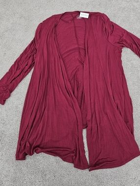 Lane Bryant Open-Front Cardigan in Plum